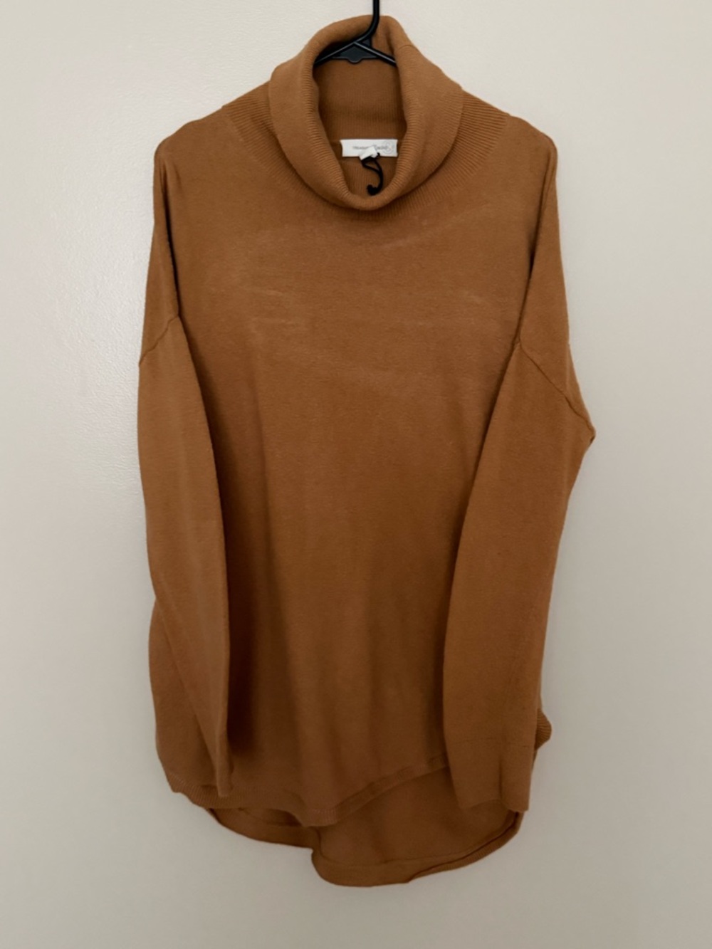 Treasure & Bond Camel Brown Cowl Neck Sweater